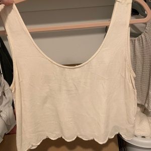 white crop tank top